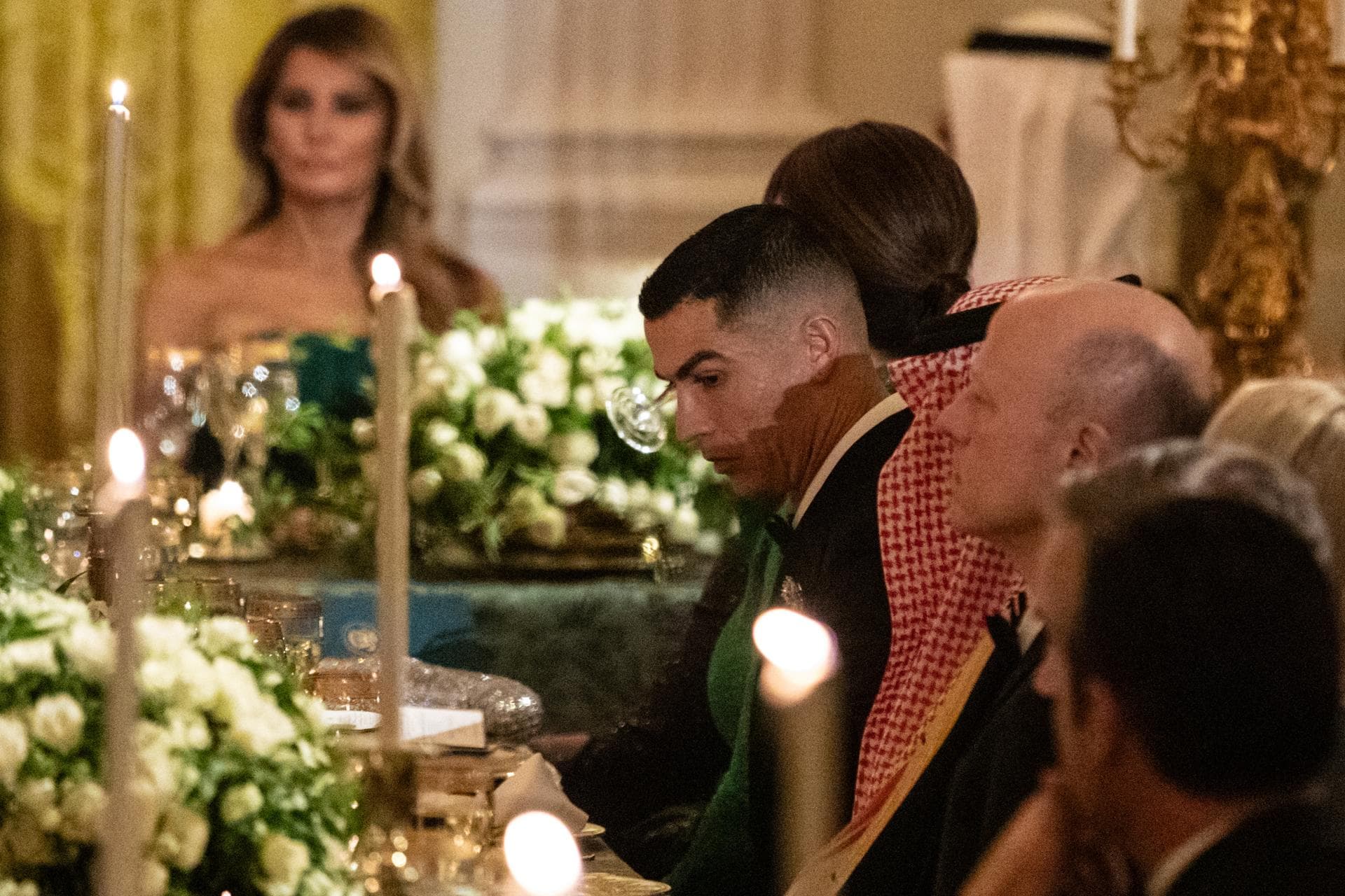 [VIDEO] Cristiano Ronaldo cena con Trump en la Casa Blanca como parte de la delegación saudí