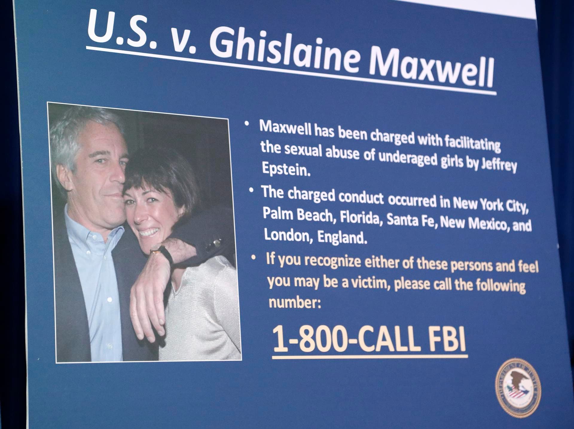 Maxwell aseguró a Justicia que Epstein no tenía lista de clientes famosos