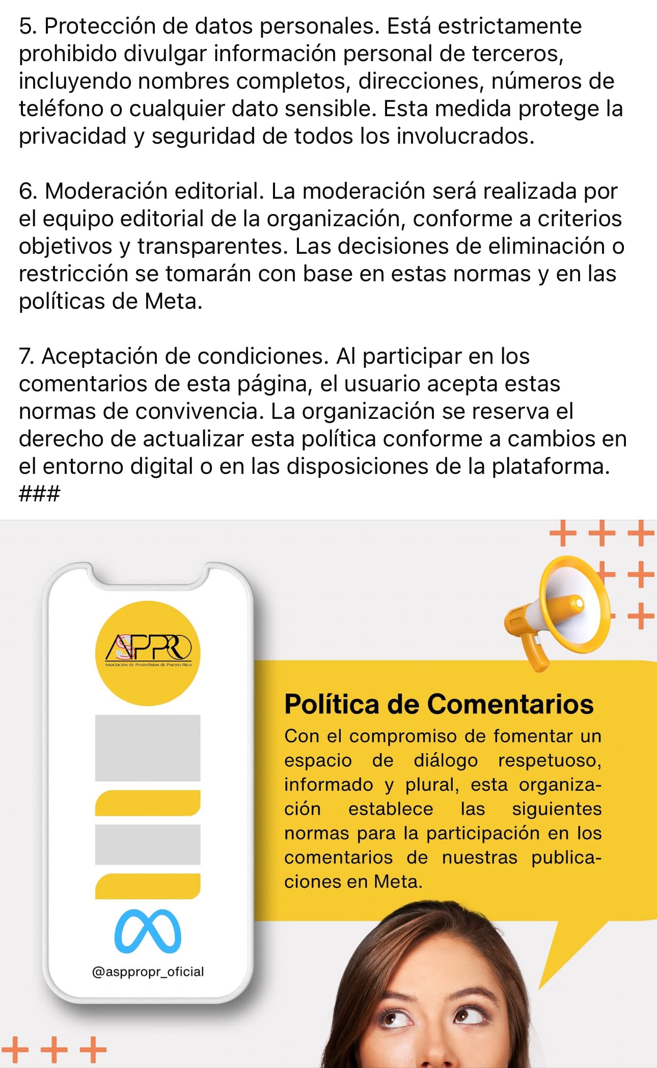 Publicación de la ASPPRO en las redes sociales sobre el tema.