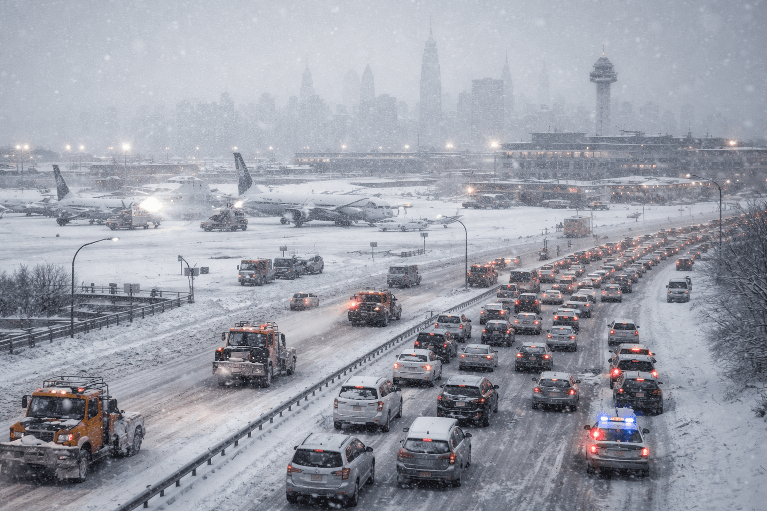 Nueva York y estados vecinos vestidos de blanco ante primera gran tormenta invernal