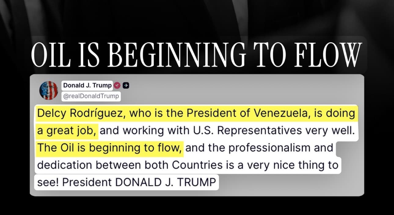 Trump insiste en que Delcy Rodríguez "está haciendo un excelente trabajo"