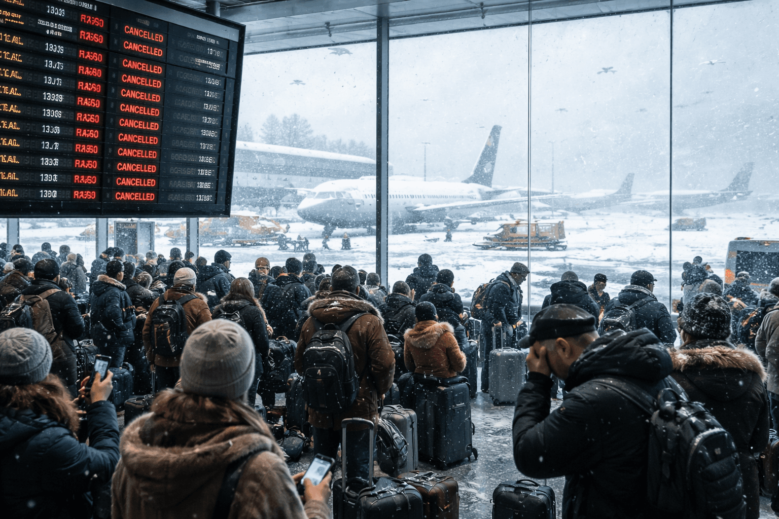 Una tormenta en el noreste de EE.UU. causa miles de cancelaciones y retrasos de vuelos