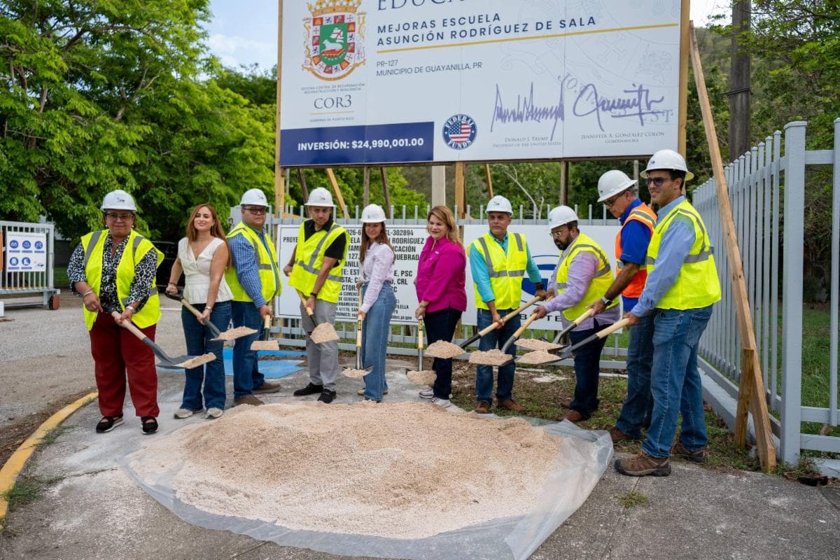 Gobernadora coloca primera piedra de proyecto de casi $25 millones para transformar la Escuela Asunción Rodríguez de Sala en Guayanilla