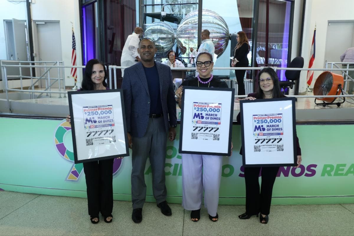 Lotería dedica billete conmemorativo a los 30 años de March of Dimes en Puerto Rico