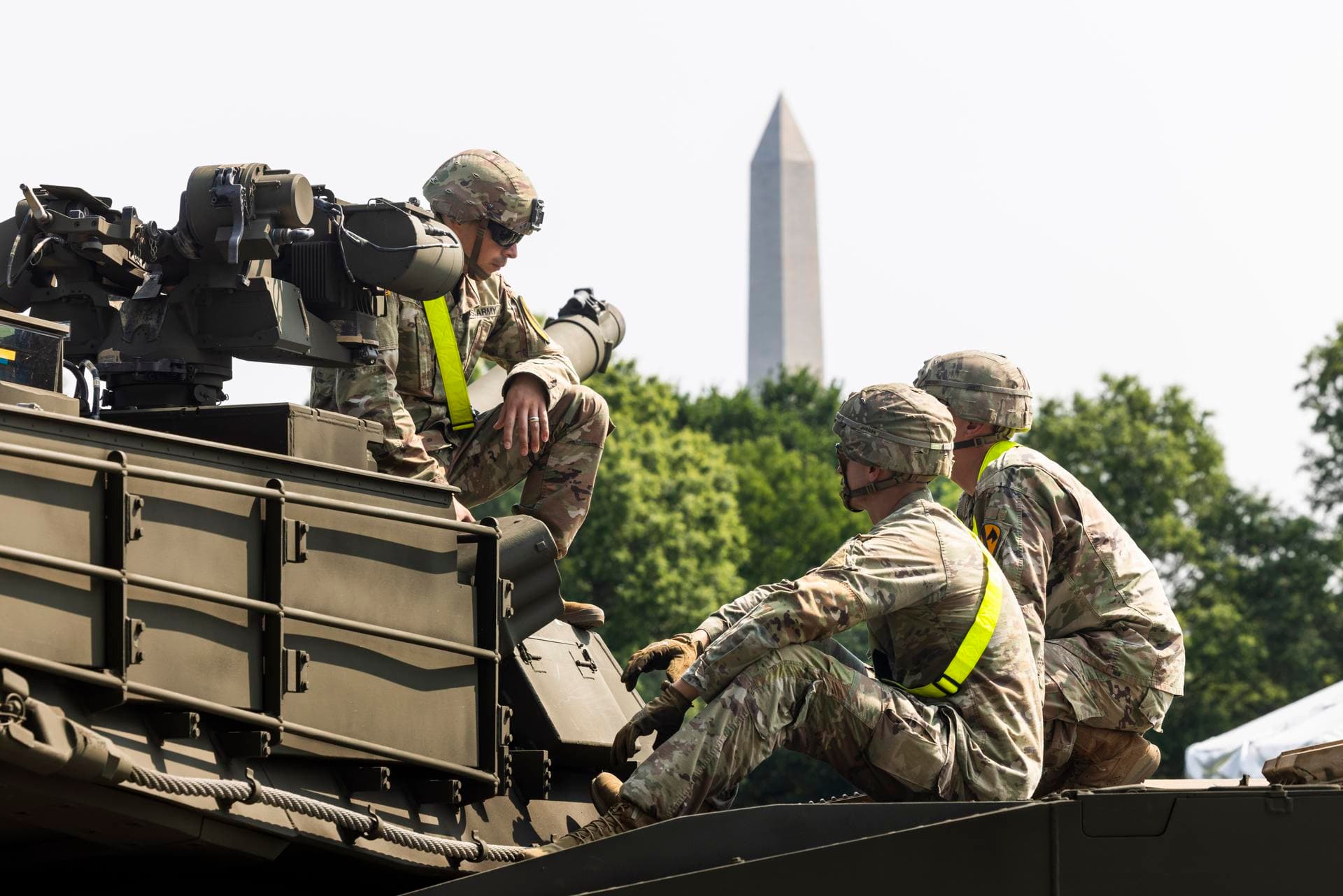 Todo listo para el desfile militar de Trump en Washington