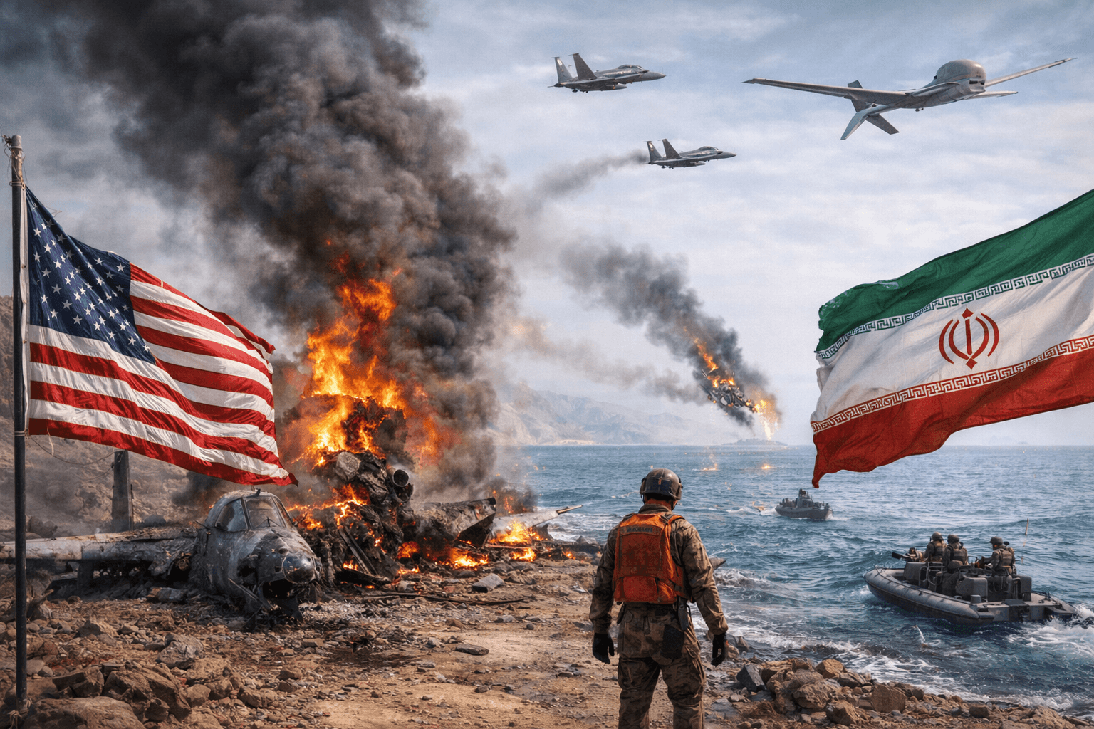 Un avión de combate de EEUU se estrella en Ormuz después de que Irán derribara un caza