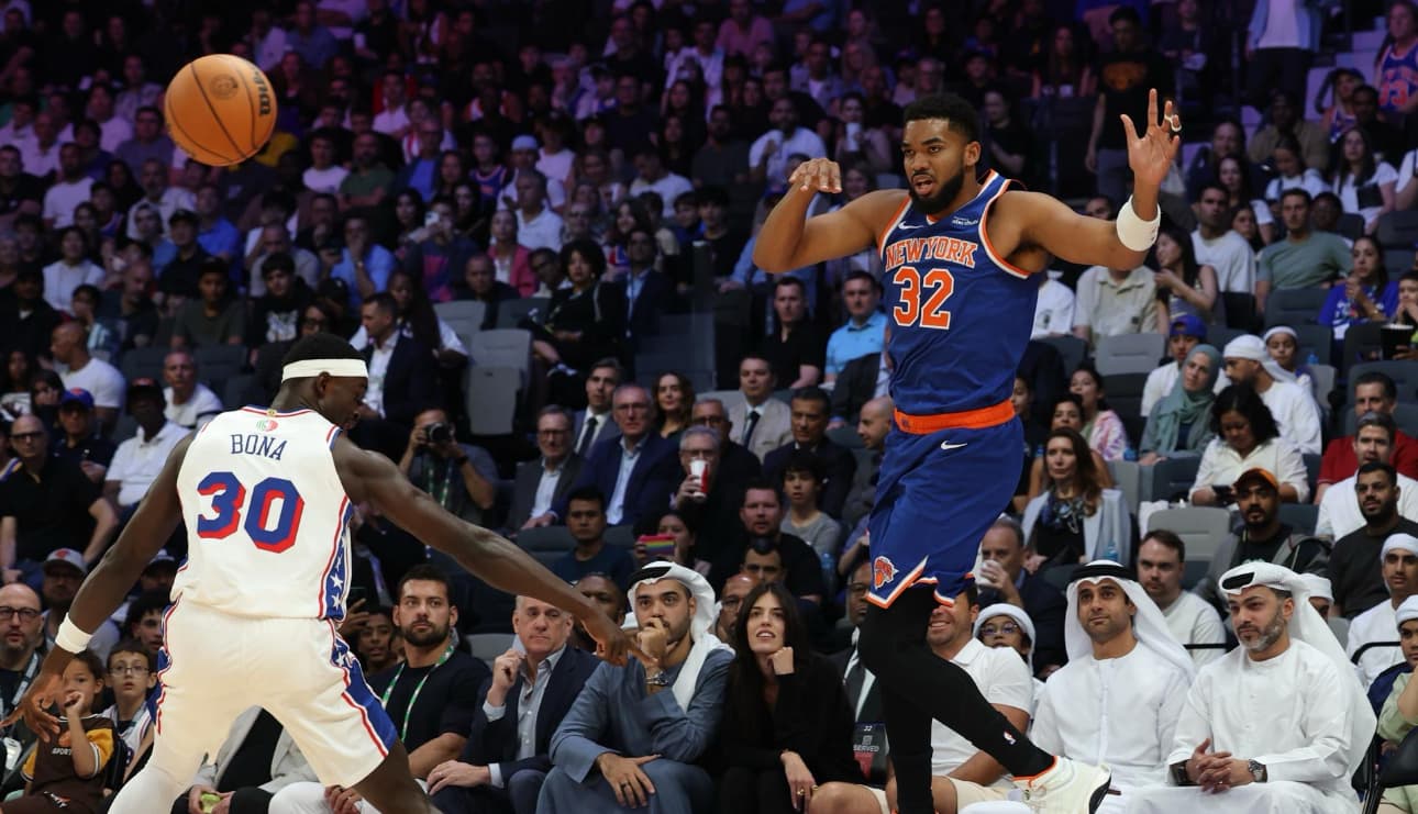 Los Knicks vuelven a ganar a los 76ers y conquistan Abu Dabi