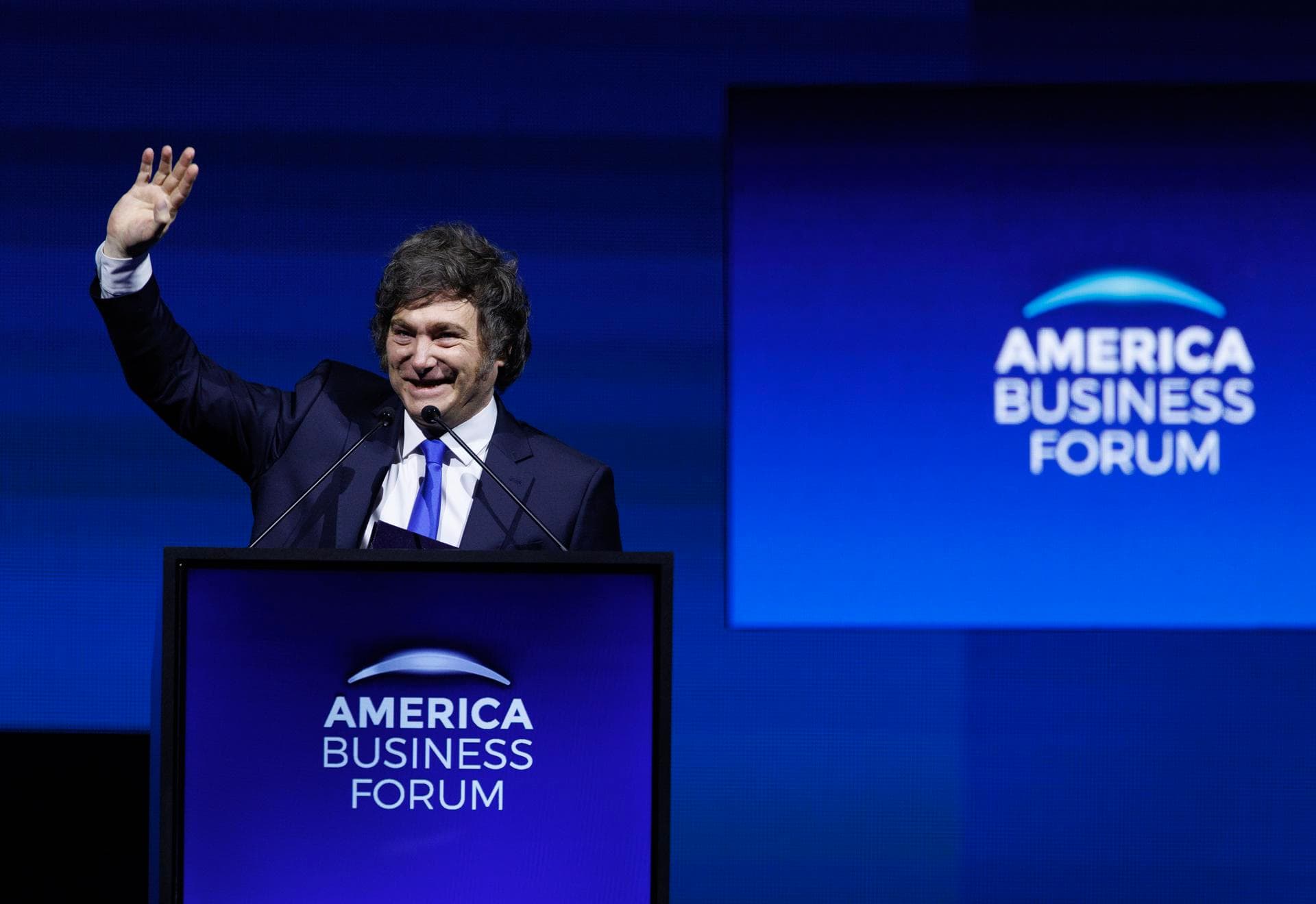 [VIDEO] Milei dice en que "el socialismo ha entrado" a EE.UU. por "la costa este" tras elecciones