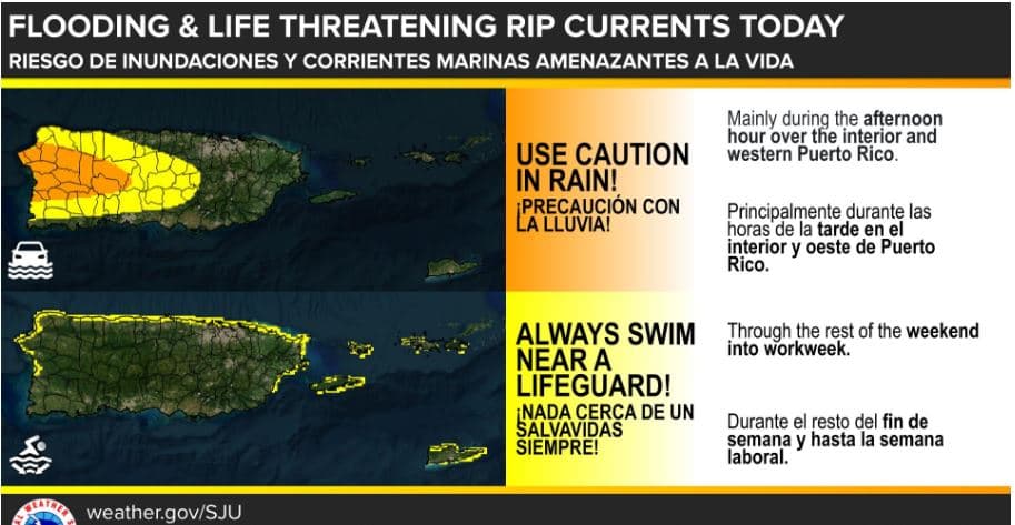 Domingo con aviso de inundaciones y tormentas eléctricas en algunos sectores de la isla