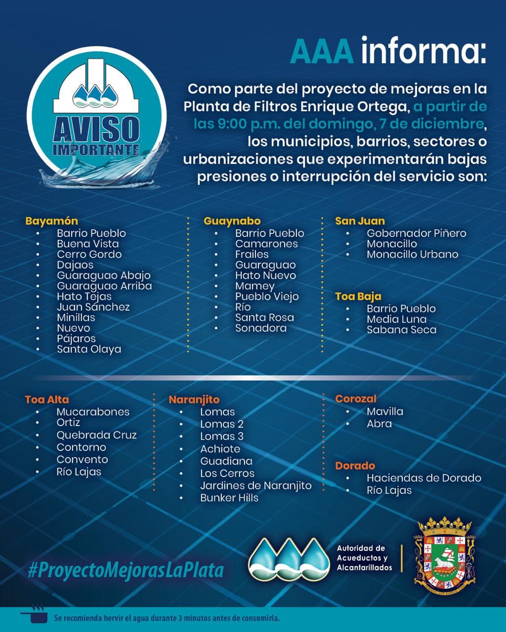 Información proporcionada por la AAA.