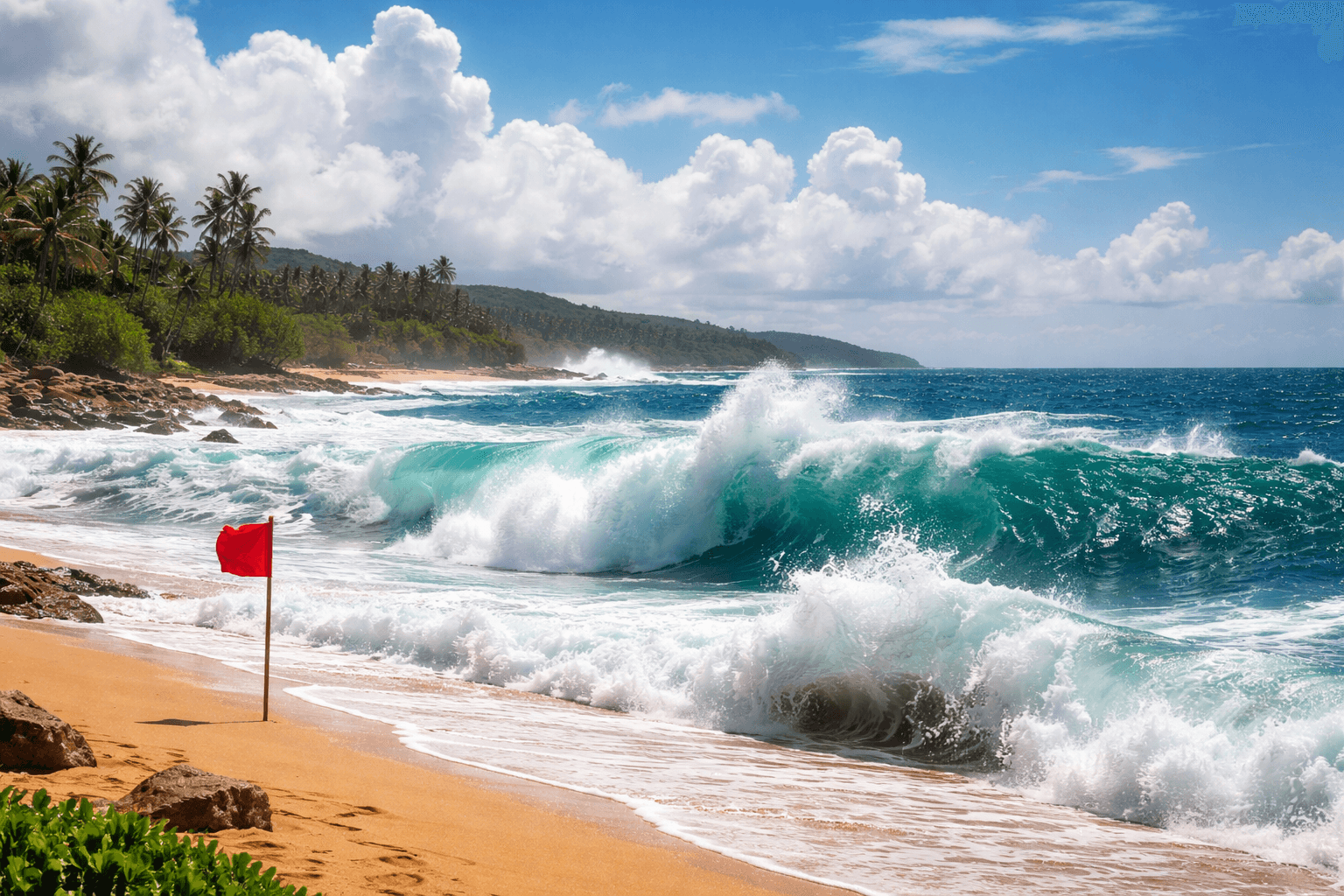 Oleaje fuerte y alto riesgo de corrientes marinas persisten en la costa norte 