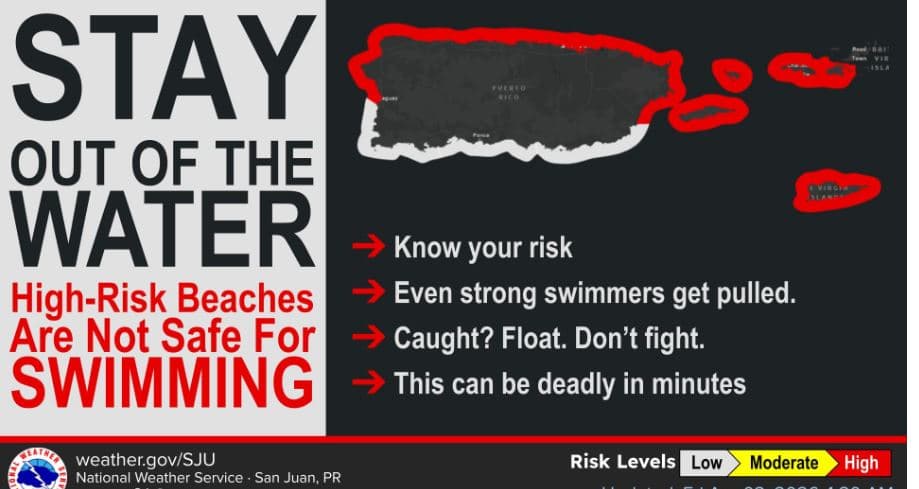 Siguen peligrosas las corrientes marinas en las playas del norte y este