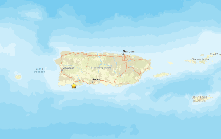 Sismo de magnitud 4.6 sacude el suroeste de Puerto Rico