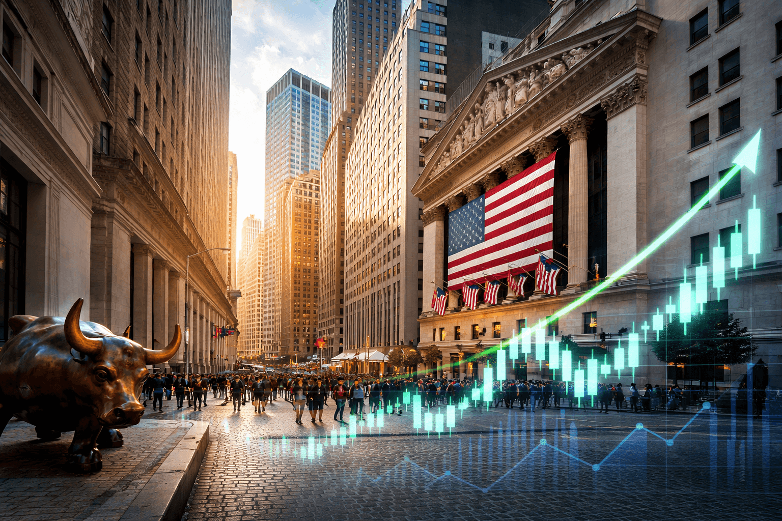 Wall Street zanja 2025 al alza, con volatilidad por aranceles y atento al 'boom' de la IA