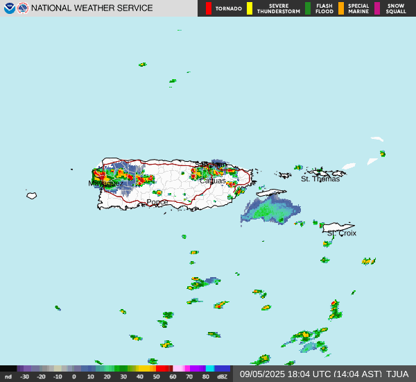 Advertencia de inundaciones para Guaynabo, San Juan y Trujillo Alto