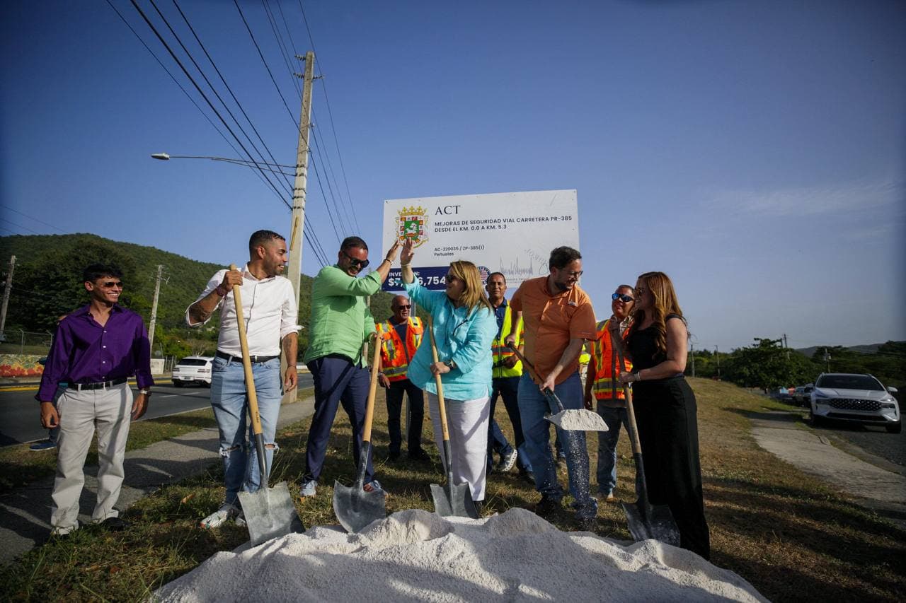 Dan inicio a mejoras a la PR-385 con inversión millonaria 