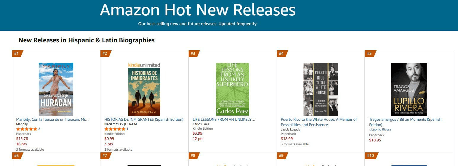 Maripily alcanza el puesto #1 en Amazon con su libro