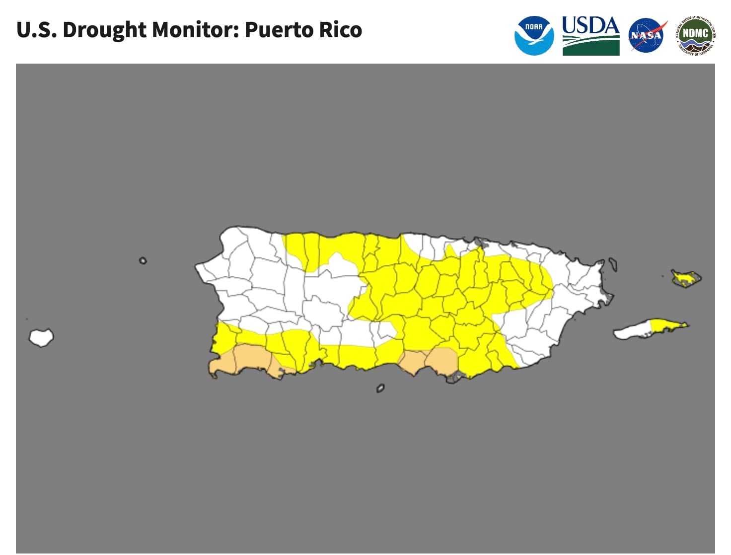 Casi la mitad de Puerto Rico está anormalmente seca, según Monitor de Sequía