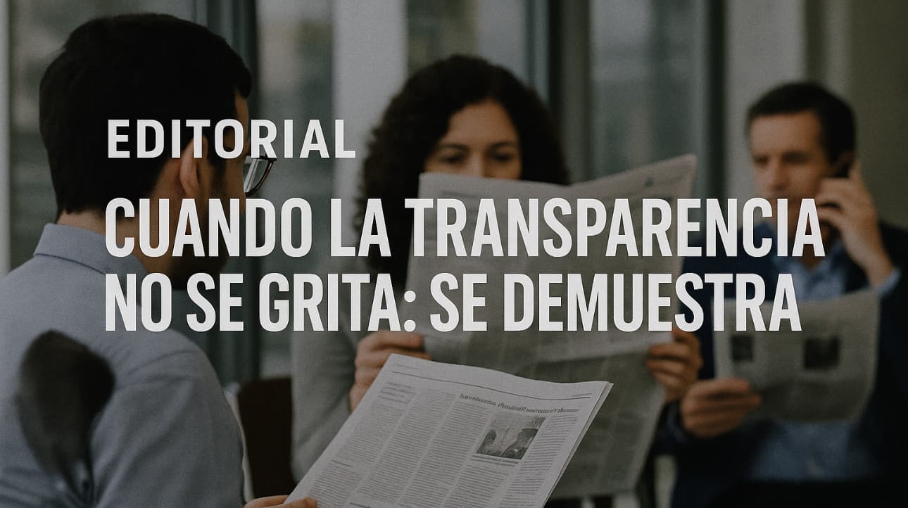 EDITORIAL: Cuando la transparencia no se grita, se demuestra