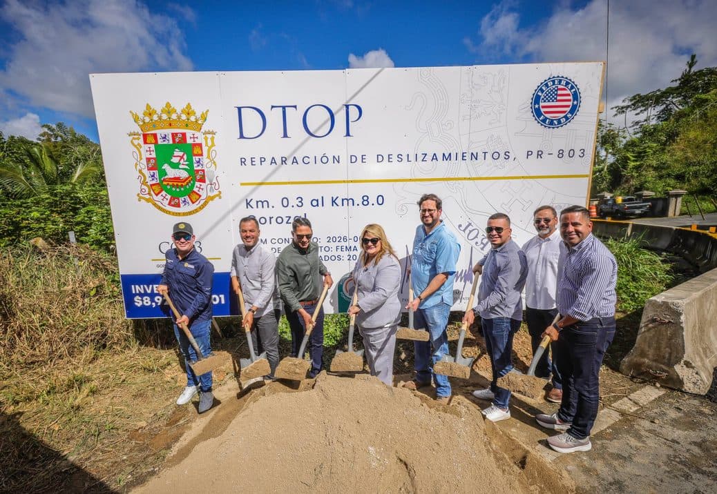 Gobernadora anuncia proyecto para reparar deslizamientos en la PR-803 en Corozal