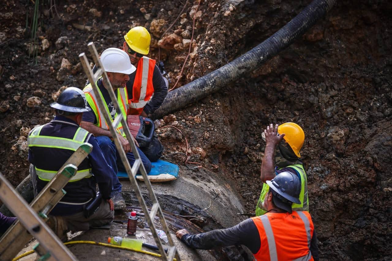 AAA avanza en la reparación de la línea del Superacueducto en Manatí