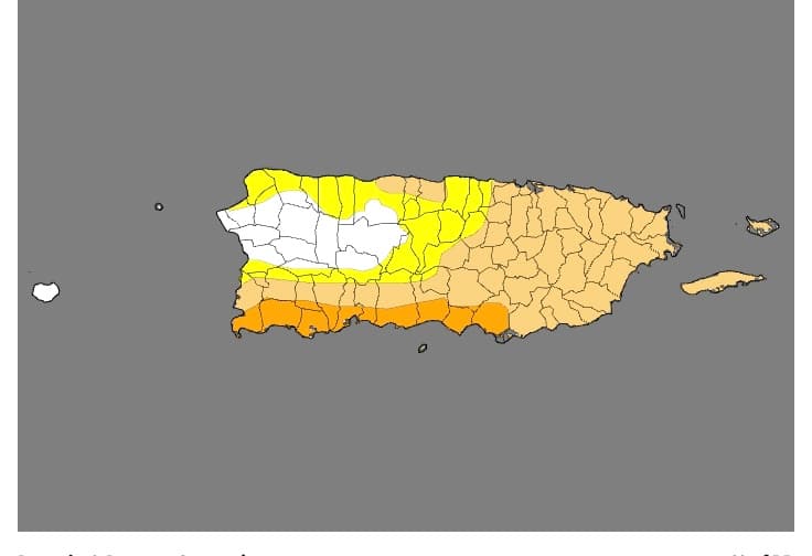 Sequía alcanza al 61.4 por ciento de Puerto Rico