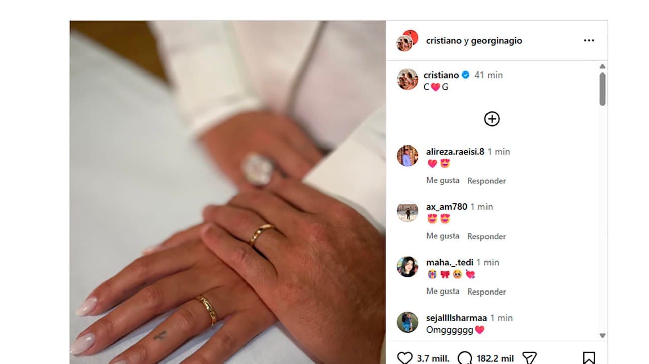 Se casan Cristiano Ronaldo y Georgina