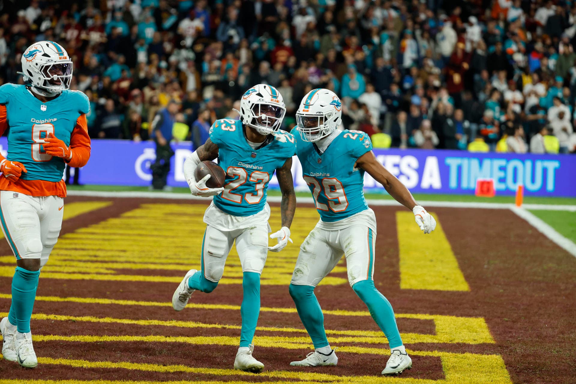 Los Dolphins derrotan a los Commanders en el primer partido de la NFL en España