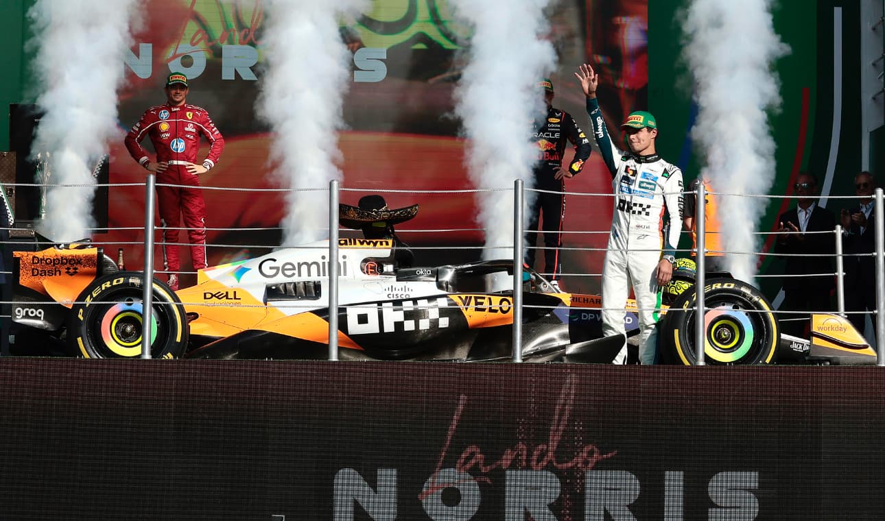 Norris gana en México y es nuevo lider, con un punto más que Piastri
