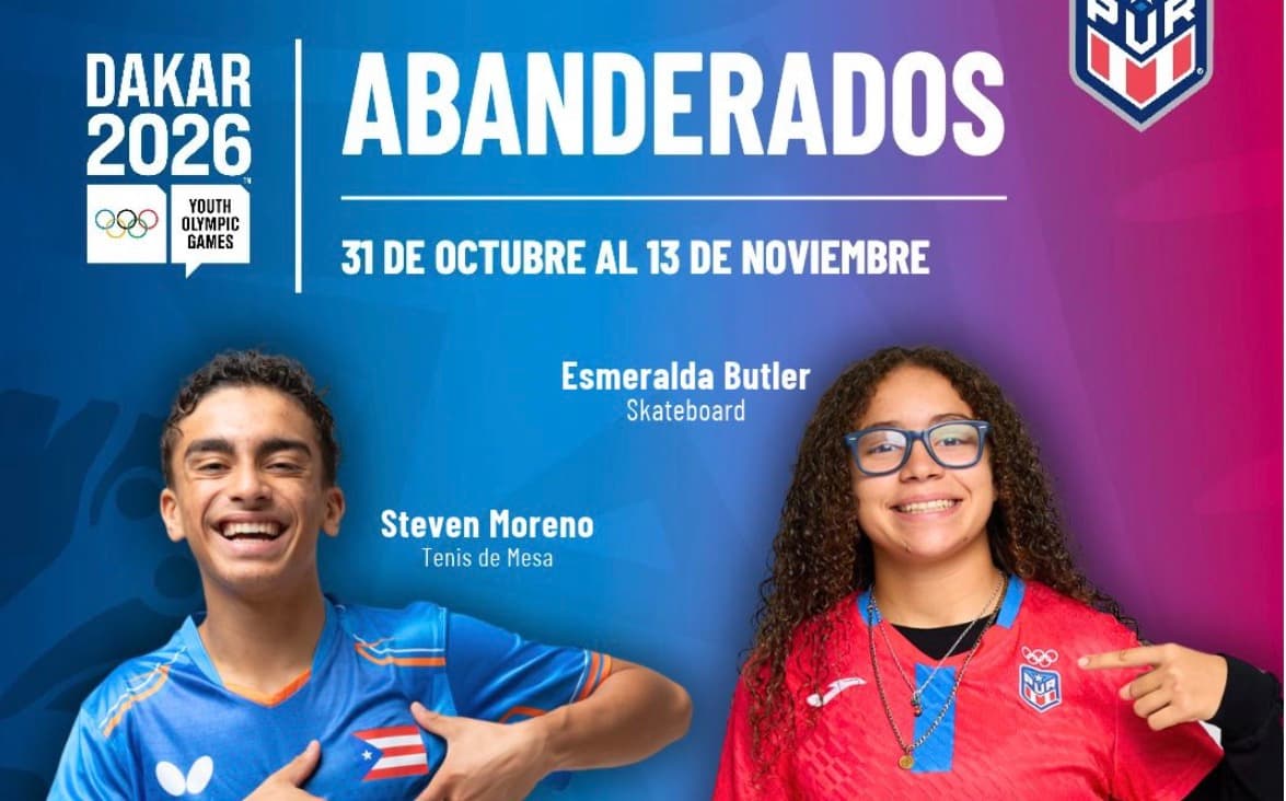 Esmeralda Butler y Steven Moreno Rivera serán los abanderados para los IV Juegos Olímpicos de la Juventud Dakar 2026
