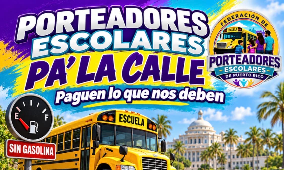 Protesta de porteadores escolares llegará hasta La Fortaleza