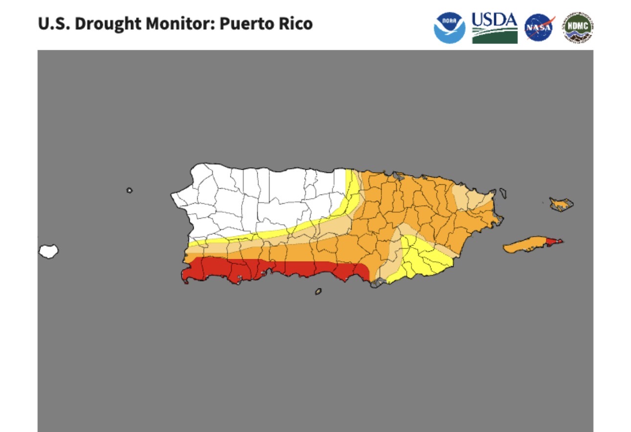 Imagen del artículo de NewsPR: Sequía baja 10.3 puntos porcentuales y cubre 57.7 por ciento de Puerto Rico